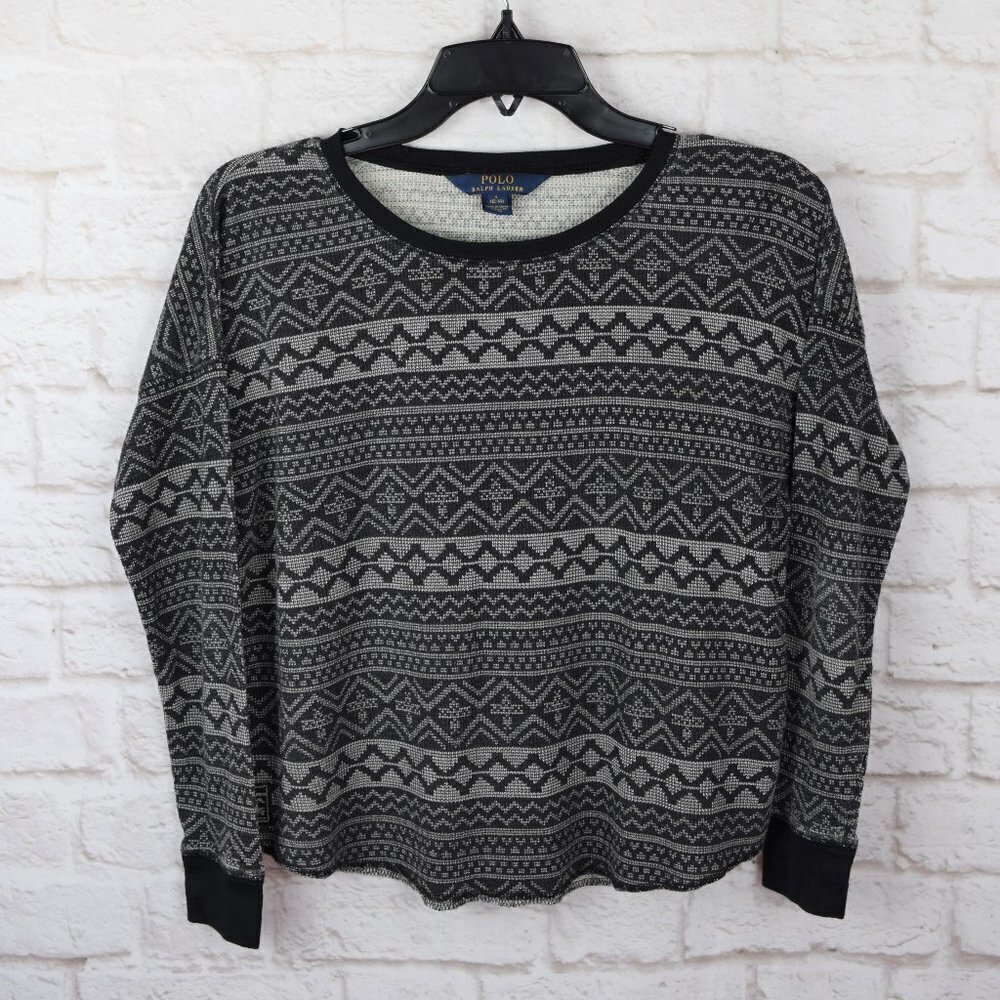 💰3/$25 Polo Ralph Lauren Gray Pullover Sweater Preppy Girls L